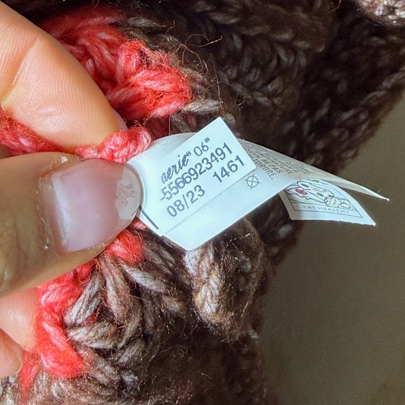 OFFLINE by Aerie Striped Ribbed Knit Crewneck Sweater Women’s Size M Chunky Cozy - Picture 7 of 10